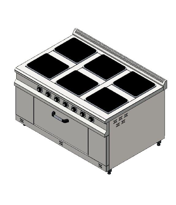 CSA 6 lı Elektrikli Kuzine 120x70x85 cm KRCS.FOE.1270