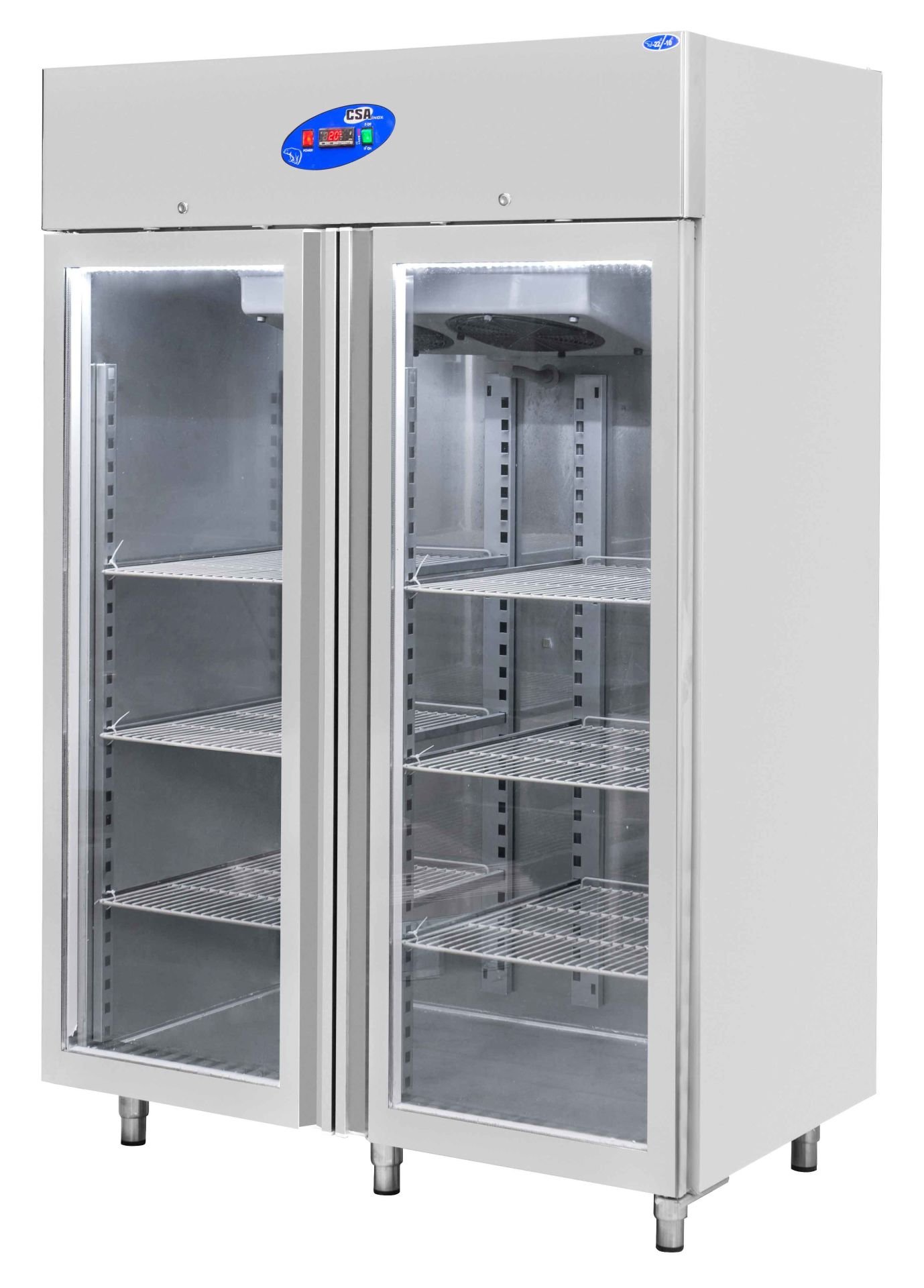 CSA CS-DBL-1400-M-C Dik Tip Çift Cam Kapılı Monoblok Derin Dondurucu 1400 Litre 140x81x207 cm 430K