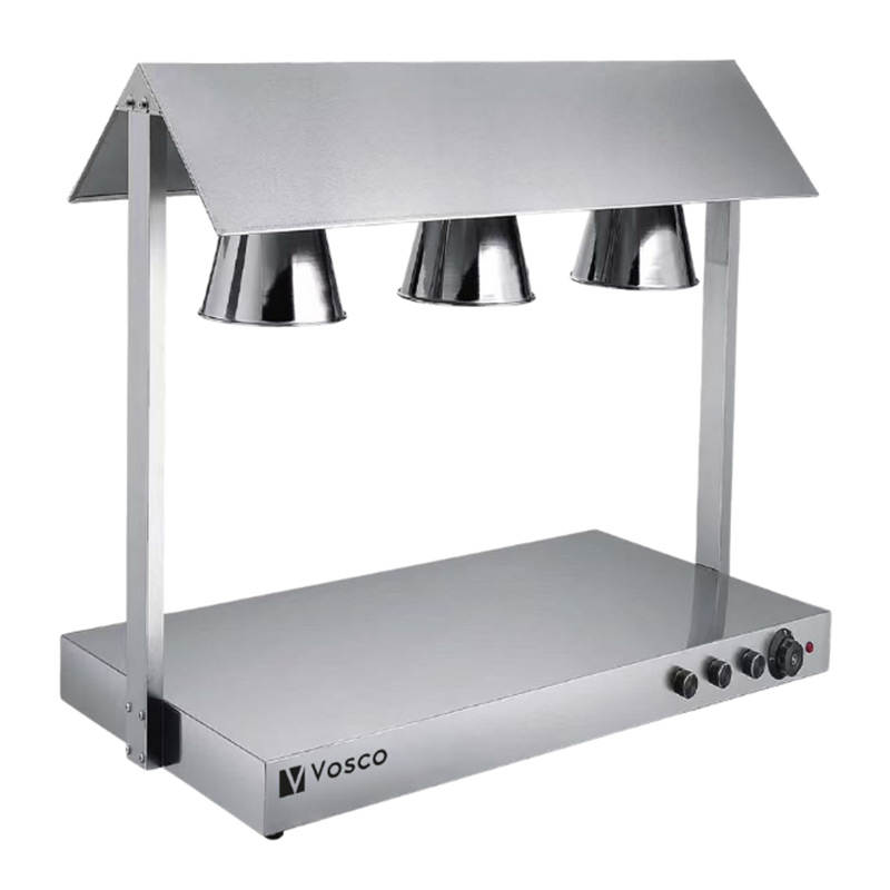 Vosco VLM-3S Üç Isıtıcı Lambalı Sıcak Teşhir Ünitesi, 105x50x70 cm