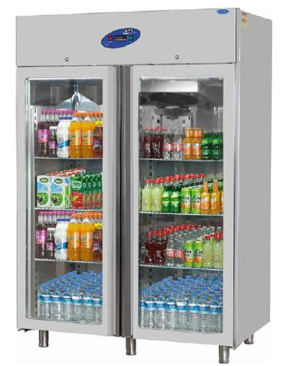 CSA Dik Tip Buzdolabı 2 Cam Kapılı 140x81x207 CS.DBN.1400.C