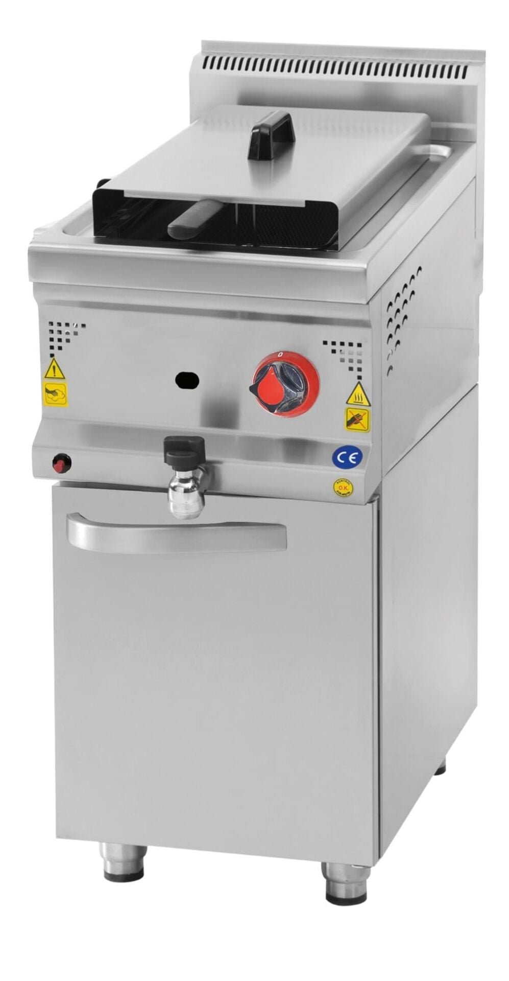 CSA Gazlı Fritöz 22 Litre Alt Dolaplı 40x90x85 cm CE Belgeli KRCS.DFG.490