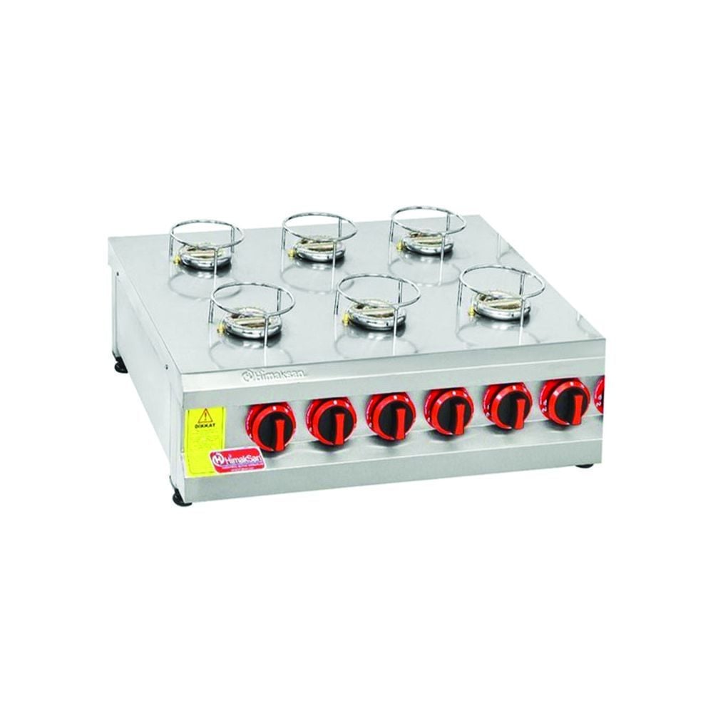 Himaksan HMK-KNFOG 6 Set Üstü 6 Gözlü Künefe Ocağı LPG'li 70X50X18 cm