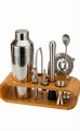 Vosco VSC-10F 10 Parça French Cocktail Shaker (Paslanmaz Çelik Kokteyl Hazırlama Seti)