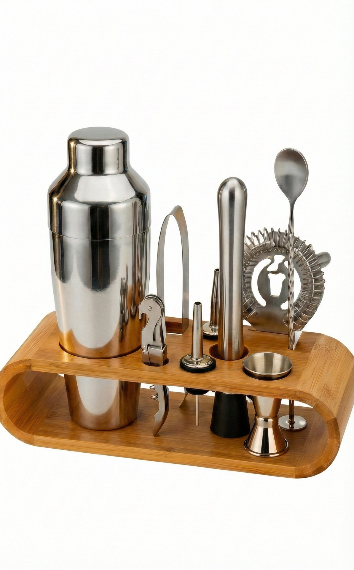 Vosco VSC-10F 10 Parça French Cocktail Shaker (Paslanmaz Çelik Kokteyl Hazırlama Seti)