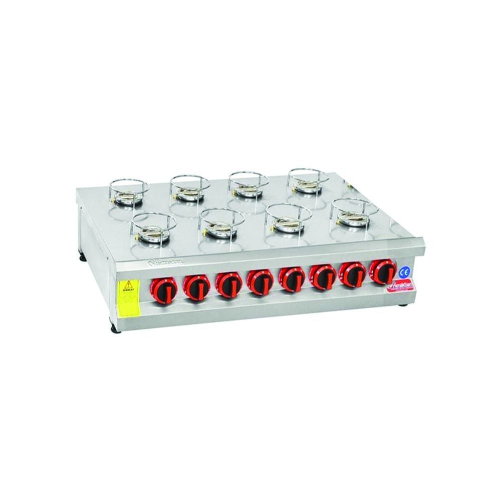 Himaksan HMK-KNFOG 8 Set Üstü 8 Gözlü Künefe Ocağı LPG'li 90X50X18 cm