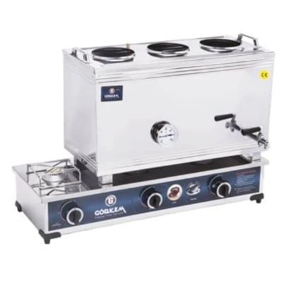 Görkem GCK 60 Çay Kazanı 3 Demlikli Ocaklı Doğalgazlı 162