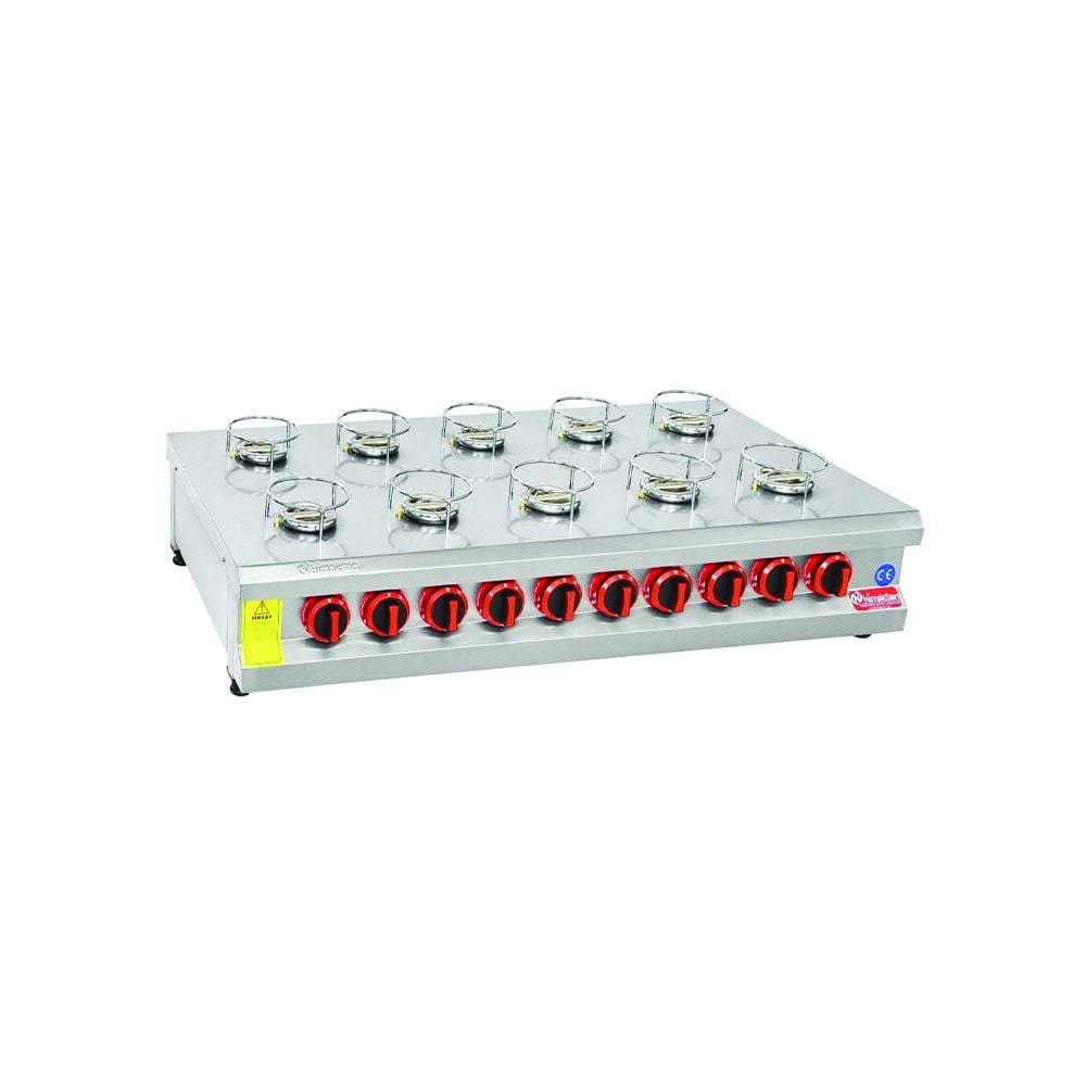 Himaksan HMK-KNFOG 10 Set Üstü 10 Gözlü Künefe Ocağı Doğalgazlı 110X50X18 cm