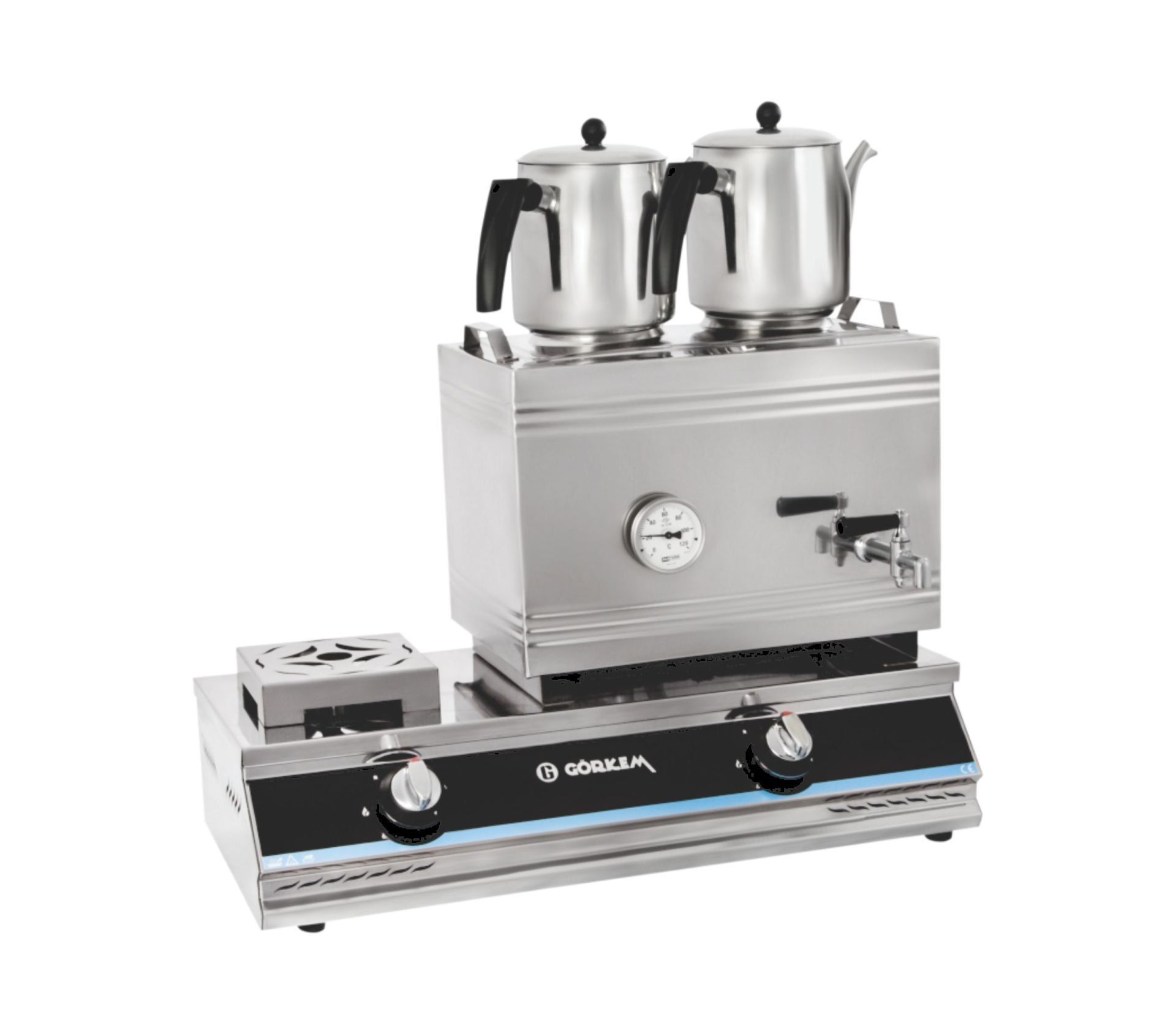 Görkem GCK 25 Çay Kazanı 2 Demlikli Ocaklı LPG'li 127
