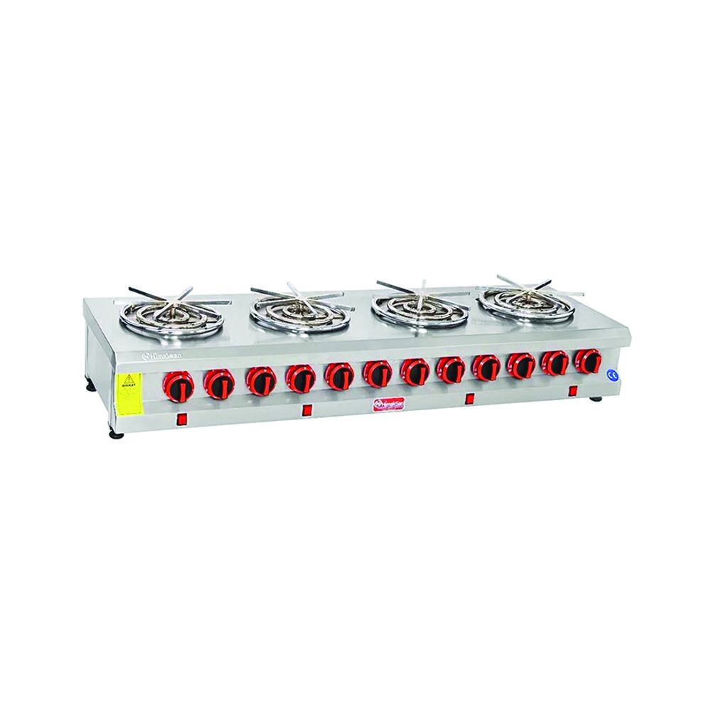 Himaksan HMK-AMKNFOG 4 Set Üstü 4 Gözlü Motorlu Künefe Ocağı Doğalgazlı 155X45X25 cm