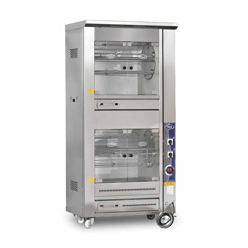 Pimak Tamburlu Dinlendirmeli Piliç Çevirme Makinesi, 25 Piliç Kapasitesi, Elektrikli