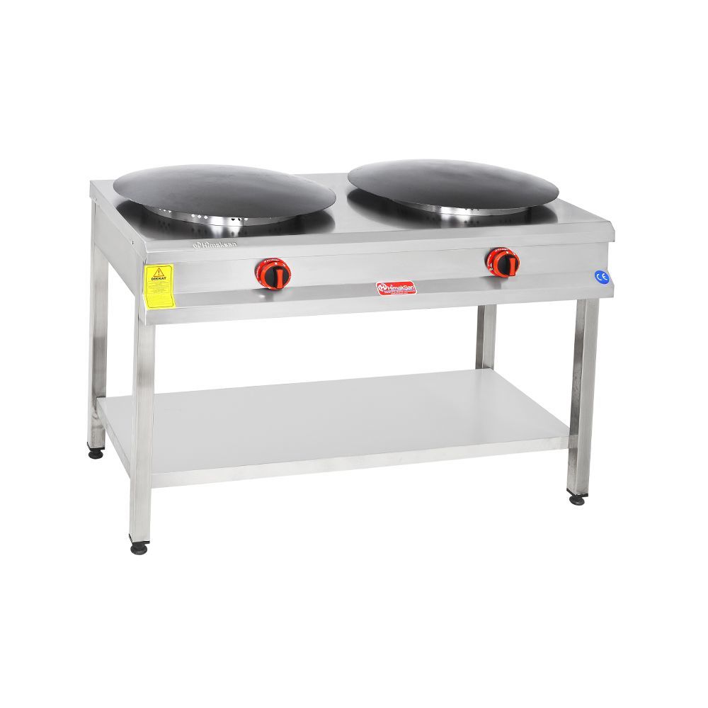 Himaksan HMK-TBGZOG 2 Taban Raflı Çiftli Gözleme Ocağı Doğalgazlı 120x60x85 cm