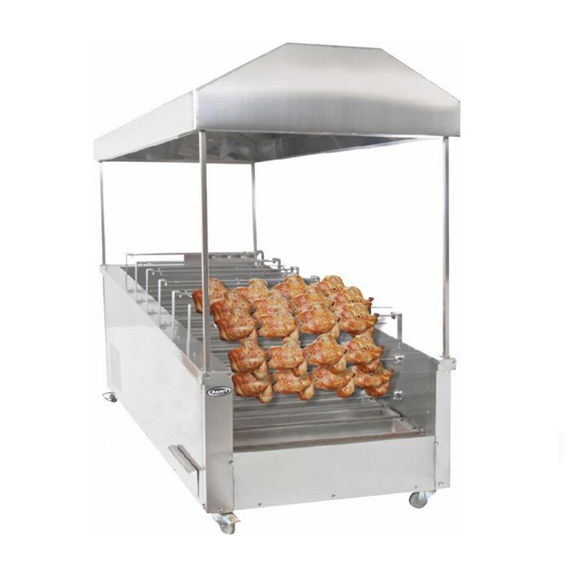 Pimak Yatay Tip Piliç Çevirme Makinesi, 80 Piliç Kapasiteli, Kömürlü