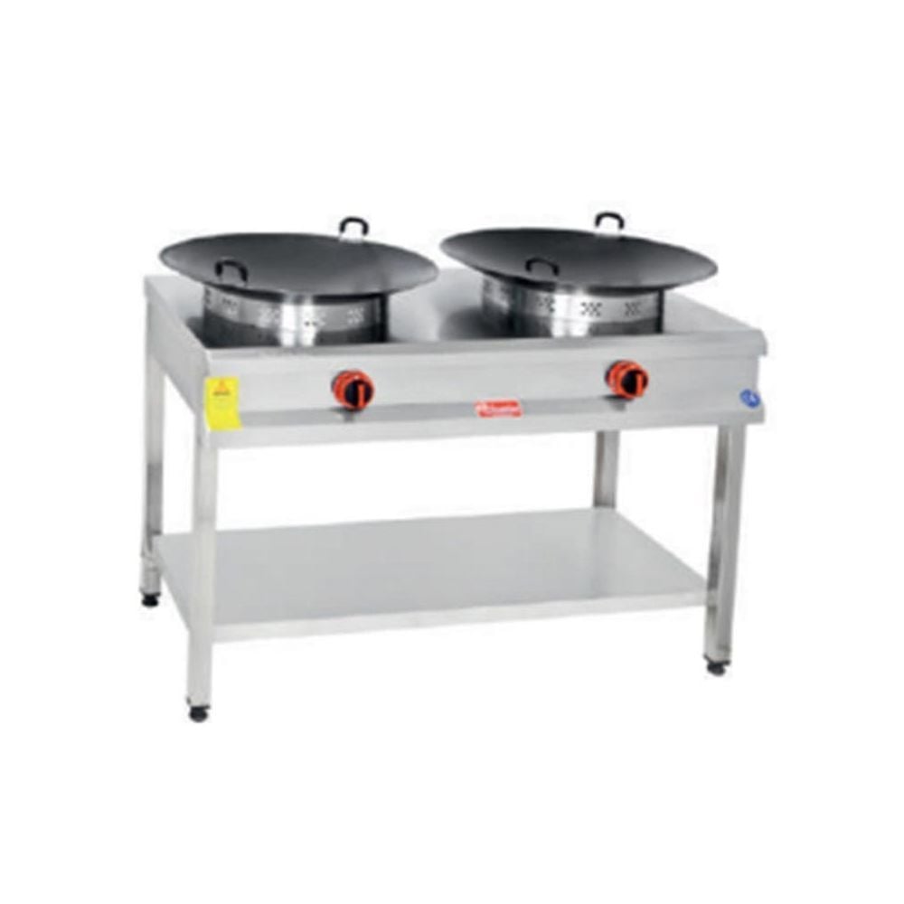 Himaksan HMK-TBKVOG 2 Taban Raflı Çiftli Kavurma Ocağı LPG'li 120x60x85 cm