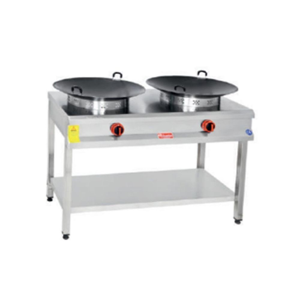 Himaksan HMK-TBKVOG 2 Taban Raflı Çiftli Kavurma Ocağı LPG'li 120x60x85 cm