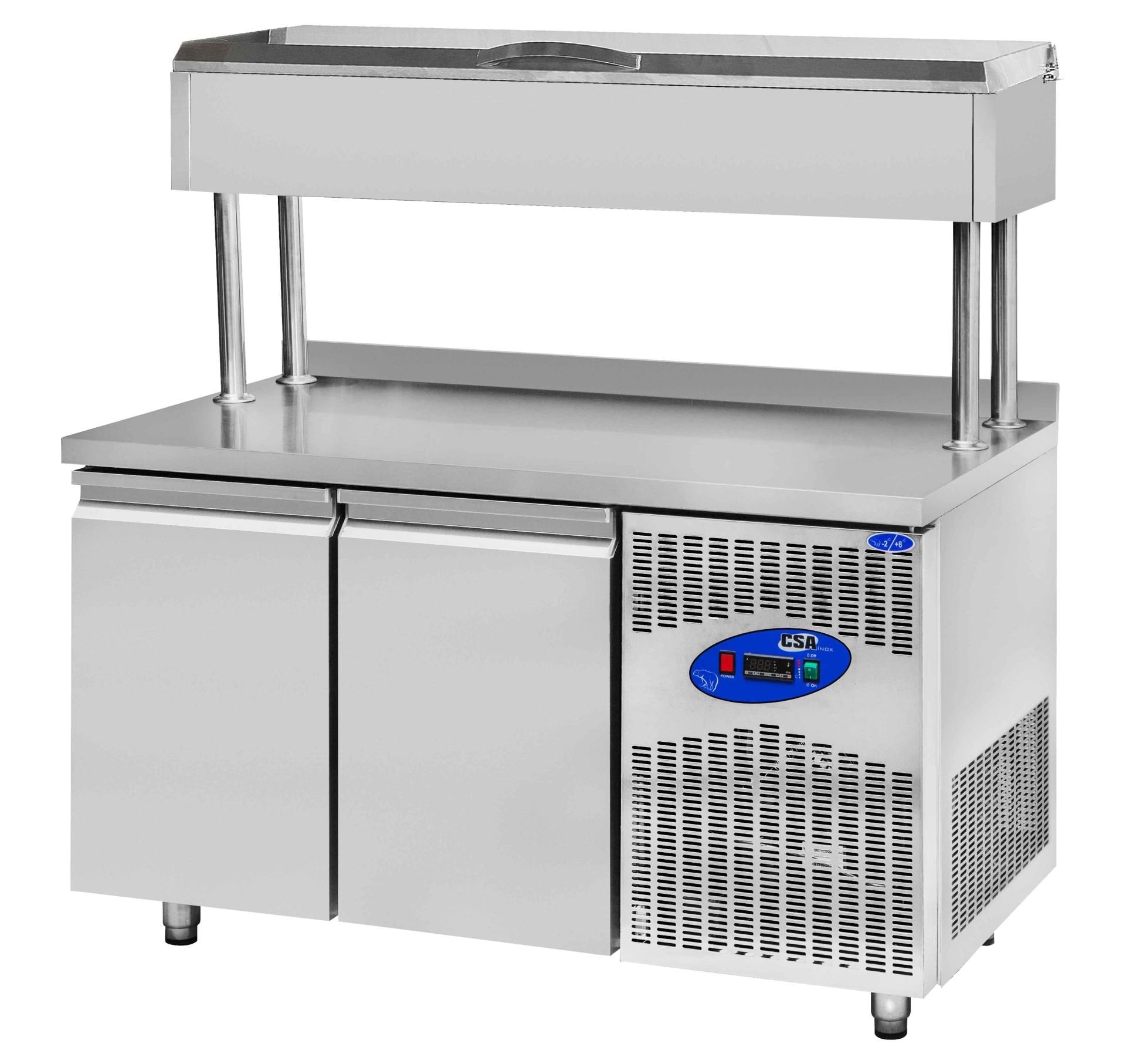 CSA CS-TEZ-2-700-YM 2 Kapılı Yükseltilmiş Make Up Buzdolabı 281 Litre 141x70x137 cm 430K