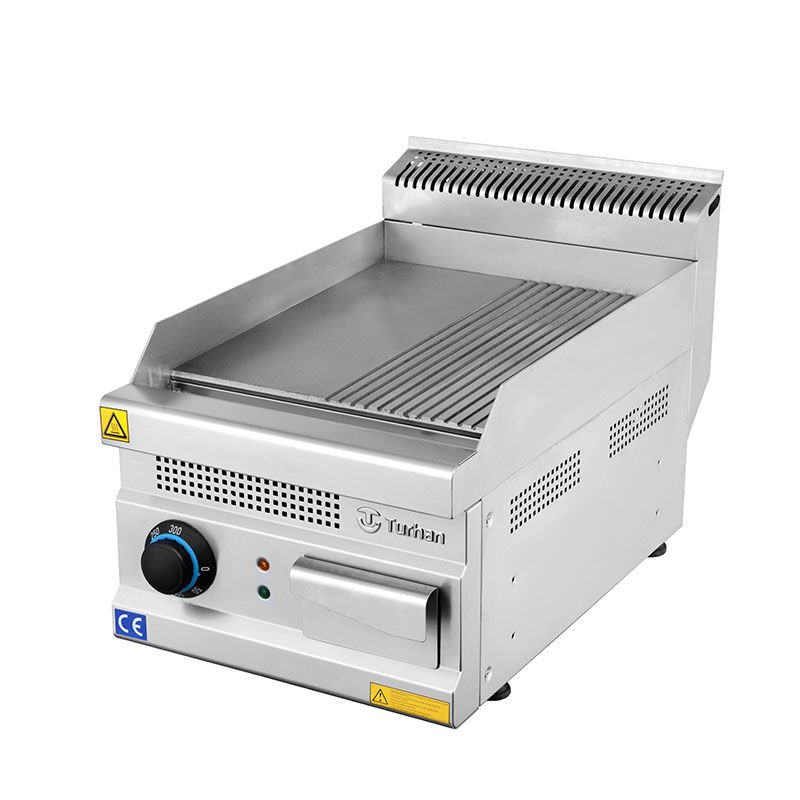 Turhan Çelik Pleyt Izgara Yarı Oluklu Elektrikli 40x70x30 Cm TC.7IE400