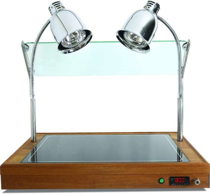 Empero EMP.AD.8060 Halojen Isıtıcılı Sıcak Teşhir Ünitesi Ahşap Gövdeli 2xGN1/1