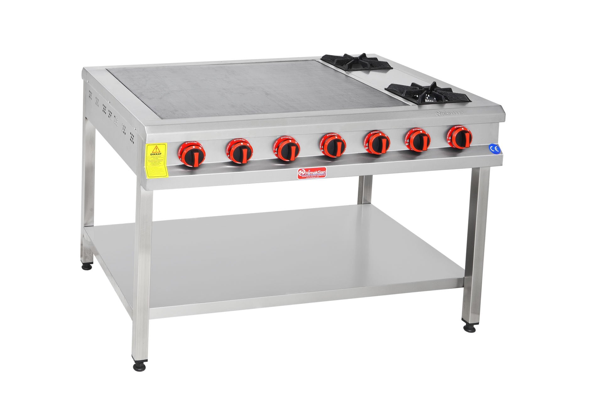 Himaksan HMK-BZTBOG 120 Taban Raflı Bazlama Ocağı Doğalgazlı 120x80x85 cm