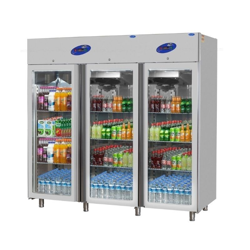CSA CS.DBNLK.2100 KMB.C.2N1L Dik Tip Kombine Buzdolabı 3 Kapılı Camlı 2100 L 304 Kalite
