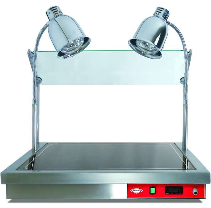 Empero EMP.PD.8060 Halojen Isıtıcılı Sıcak Teşhir Ünitesi Paslanmaz Gövdeli 2xGN1/1