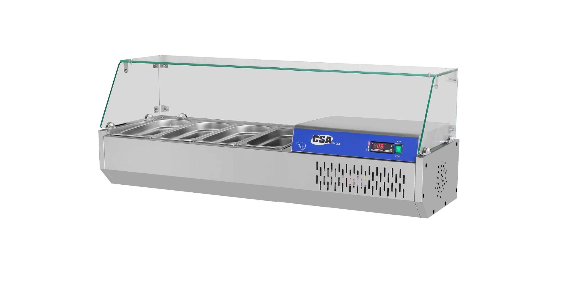CSA CS-GRN-120 Set Üstü Garnitürlük Teşhir Buzdolabı 4xGN1/3 Küvet Kapasiteli 120x39x46 cm 430K