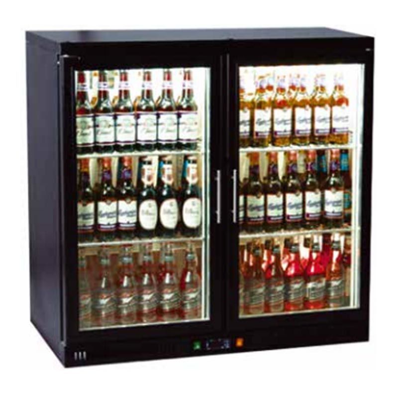 CSA CS-B-250 Bar Arkası 2 Kapılı Şişe Soğutucu Dolap 210 LT 92x50x91 cm Siyah