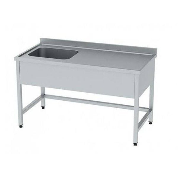 160X60X85 Taban Rafsız Evyeli Çalışma Tezgahı