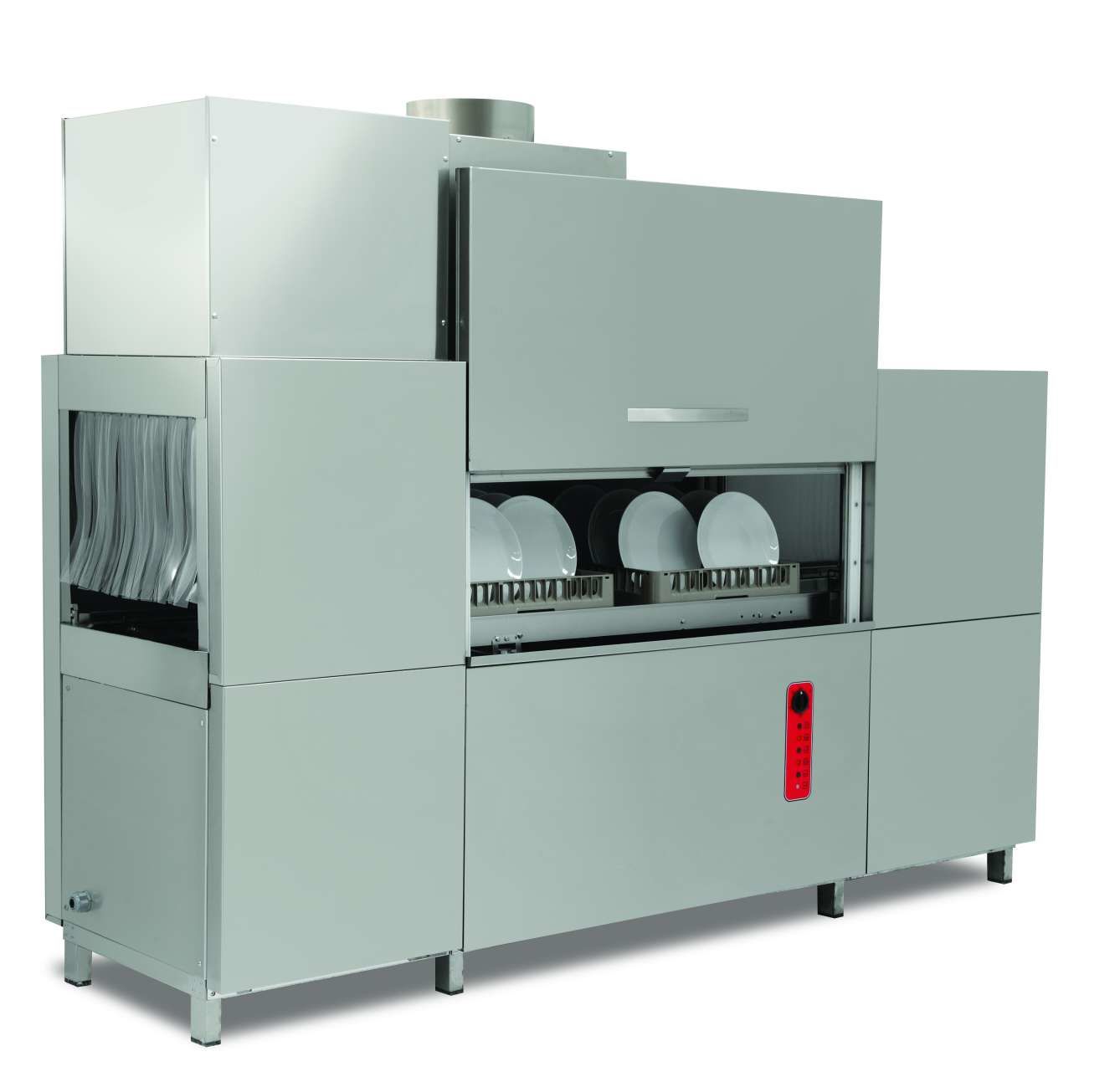 Empero EMP.3000-SOL-L Kurutma Tünelli Konveyörlü Bulaşık Makinesi Sol Girişli 3300 Tabak/Saat 380V