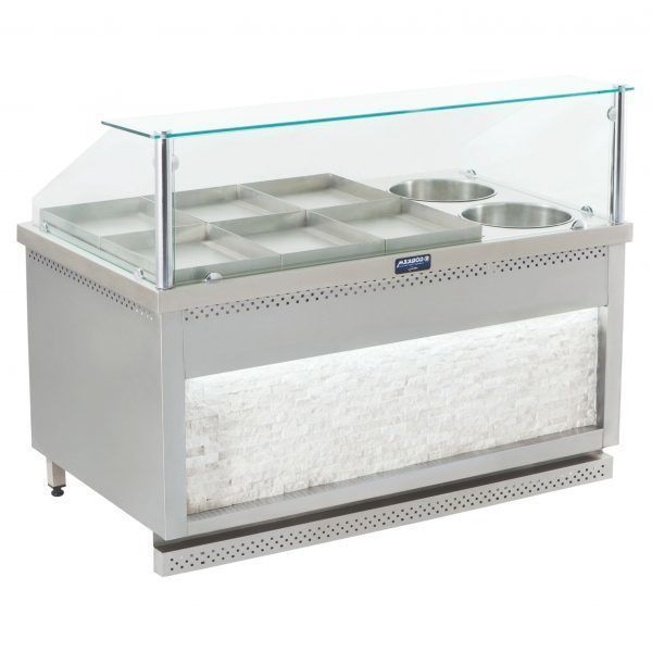 Görkem 6+4 Sulu Yemek Tezgahı Doğalgazlı 185x85x85/125 cm 931