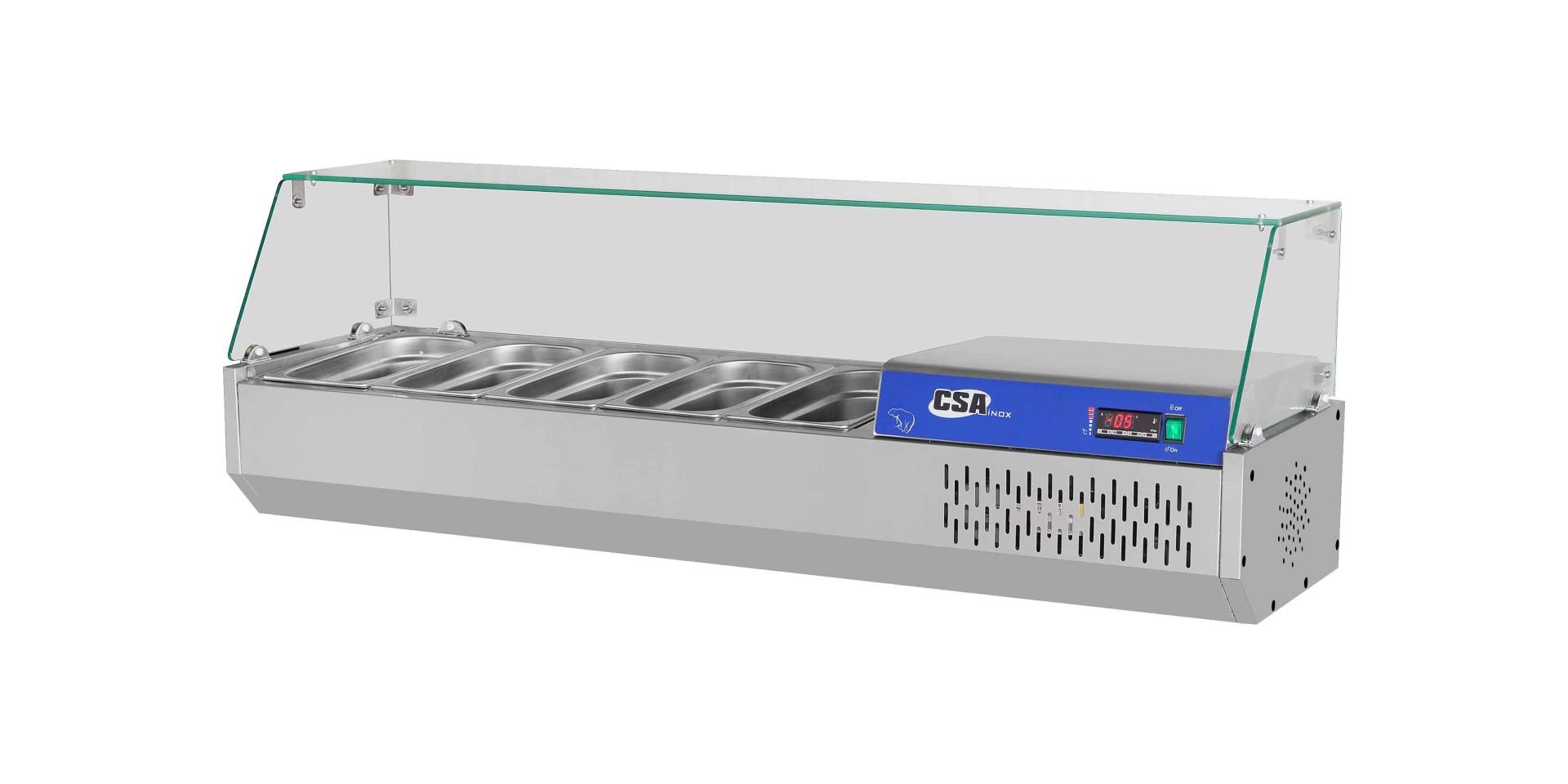 CSA CS-GRN-141 Set Üstü Garnitürlük Teşhir Buzdolabı 5xGN1/3 Küvet Kapasiteli 141x39x46 cm 430K