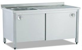 120X60X85 Evyeli Sürgü Kapaklı Çalışma Tezgahı