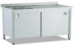 120X60X85 Evyeli Sürgü Kapaklı Çalışma Tezgahı