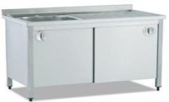 160X60X85 Evyeli Sürgü Kapaklı Çalışma Tezgahı