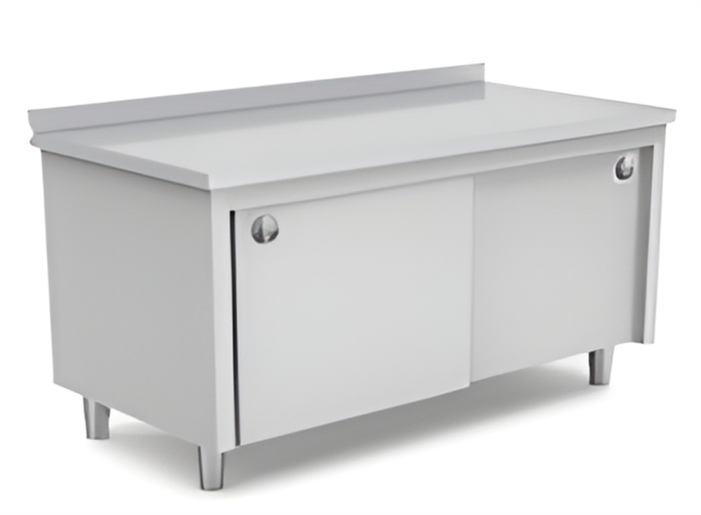 Sürgü Kapaklı Paslanmaz Çelik Çalışma Tezgahı