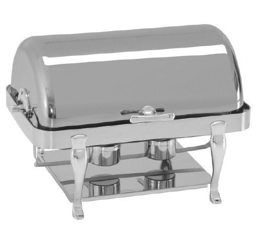 Kayalar Roll Top Kapak Chafing Dish - Reşo Dikdörtgen 180°  Yakıtlı