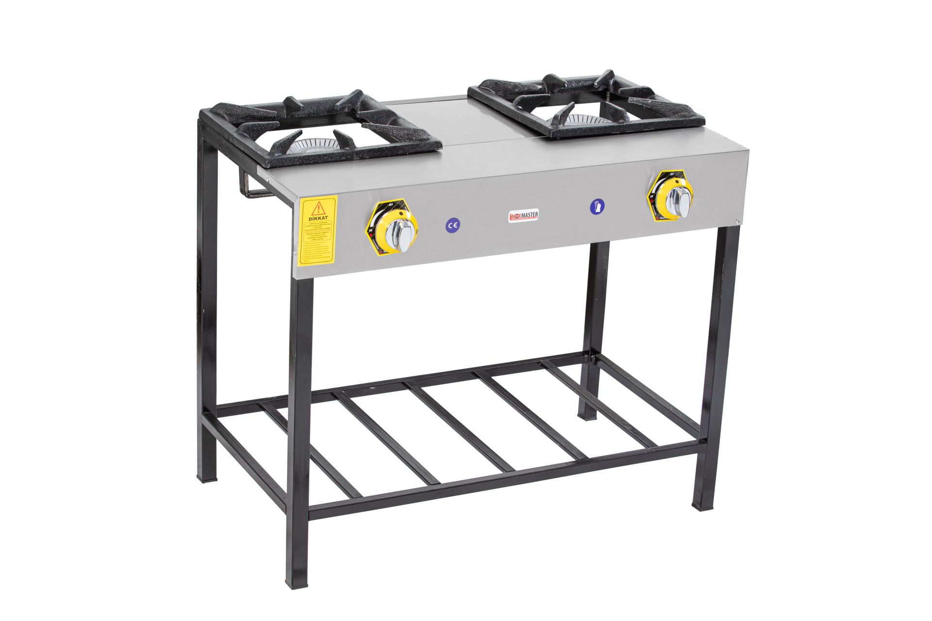 inoxMaster ikili lokanta ocağı yüksek ayak Dg/Lpg MR-LKY-2