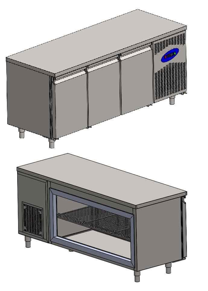 CSA CS-KBP-3K-800-AC Mangal Altı 3 Kapılı Kebap Buzdolabı 615 Litre 200x80x850 cm 304K