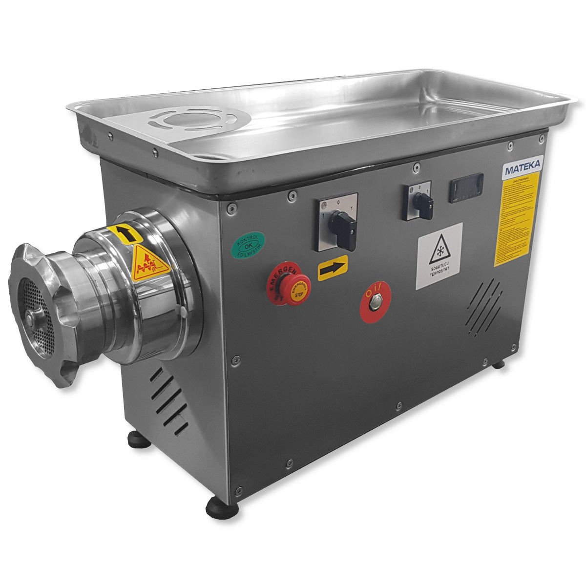 Mateka No:42  1000 Kg/Saat Soğutmalı Et Kıyma Makinesi Inox Kafa 380 V ESG 42t