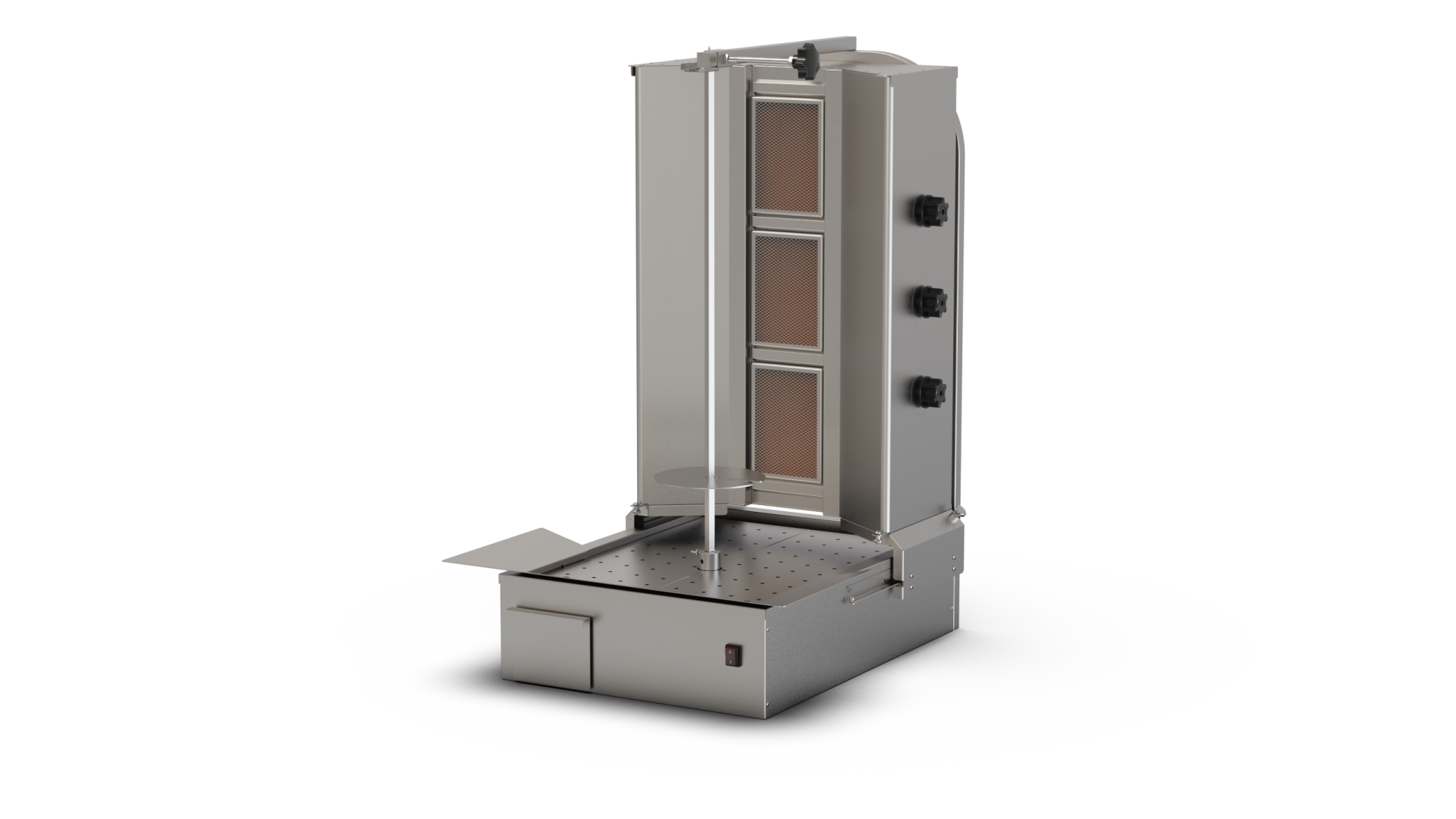 Ersöz 3 Gözlü Alttan Motorlu Arap Tip Döner Ocağı Gazlı ve Lpg Li 64x74x93 Cm ED078