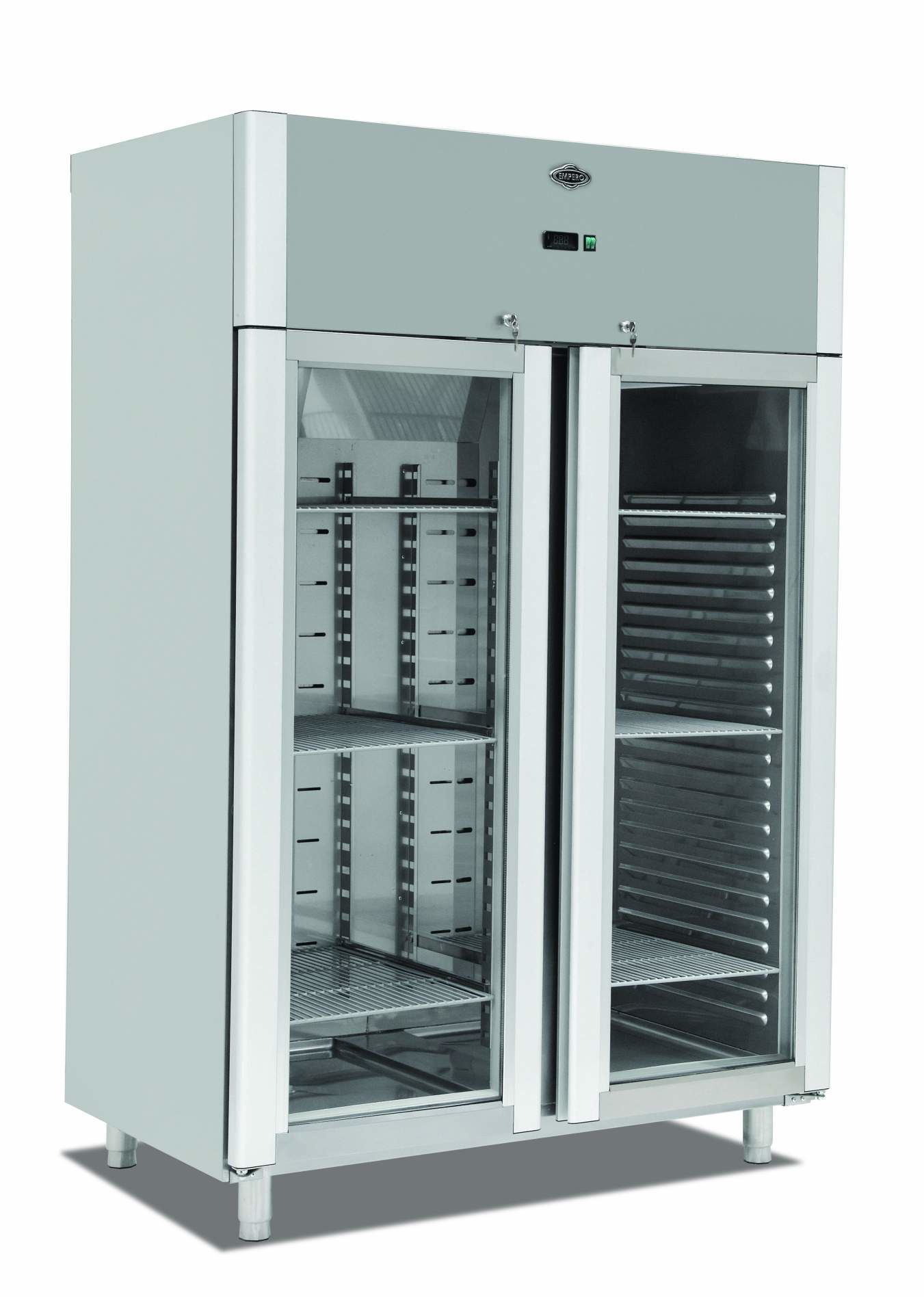Empero EMP.140.80.03-CLS Dik Tip Çift Cam Kapılı Buzdolabı 1400 lt 140x80x205 cm