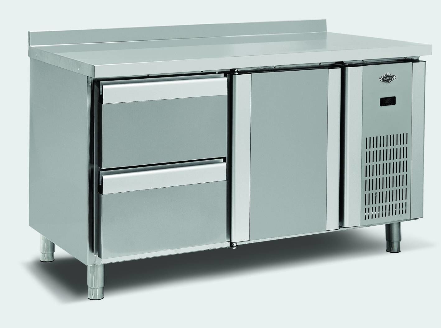 Empero EMP.150.70.01-2C Tezgah Tipi 2 Çekmeceli 1 Kapılı Buzdolabı 300 lt 150x70x85 cm