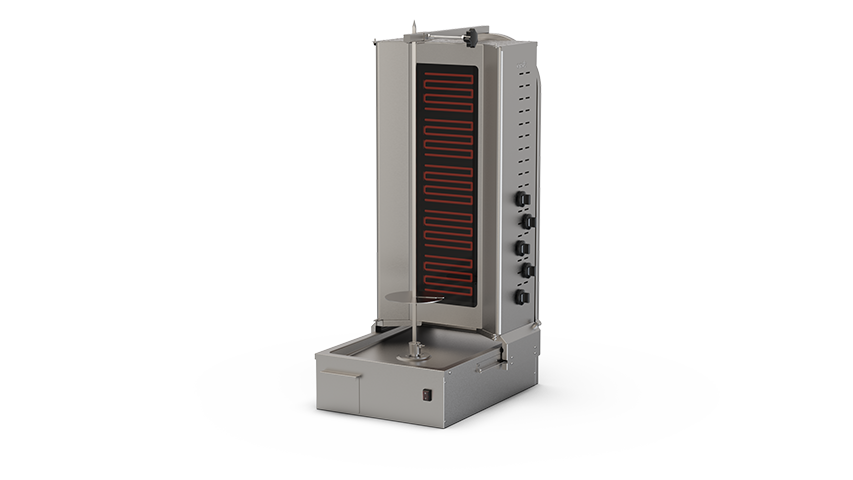 Ersöz 5 Gözlü Alttan Motorlu Elektrikli Döner Ocağı 55x72x125 cm EDO31