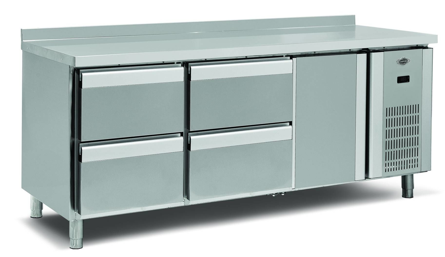 Empero EMP.200.70.01-4C Tezgah Tipi 4 Çekmeceli 1 Kapılı Buzdolabı 500 lt 200x70x85 cm