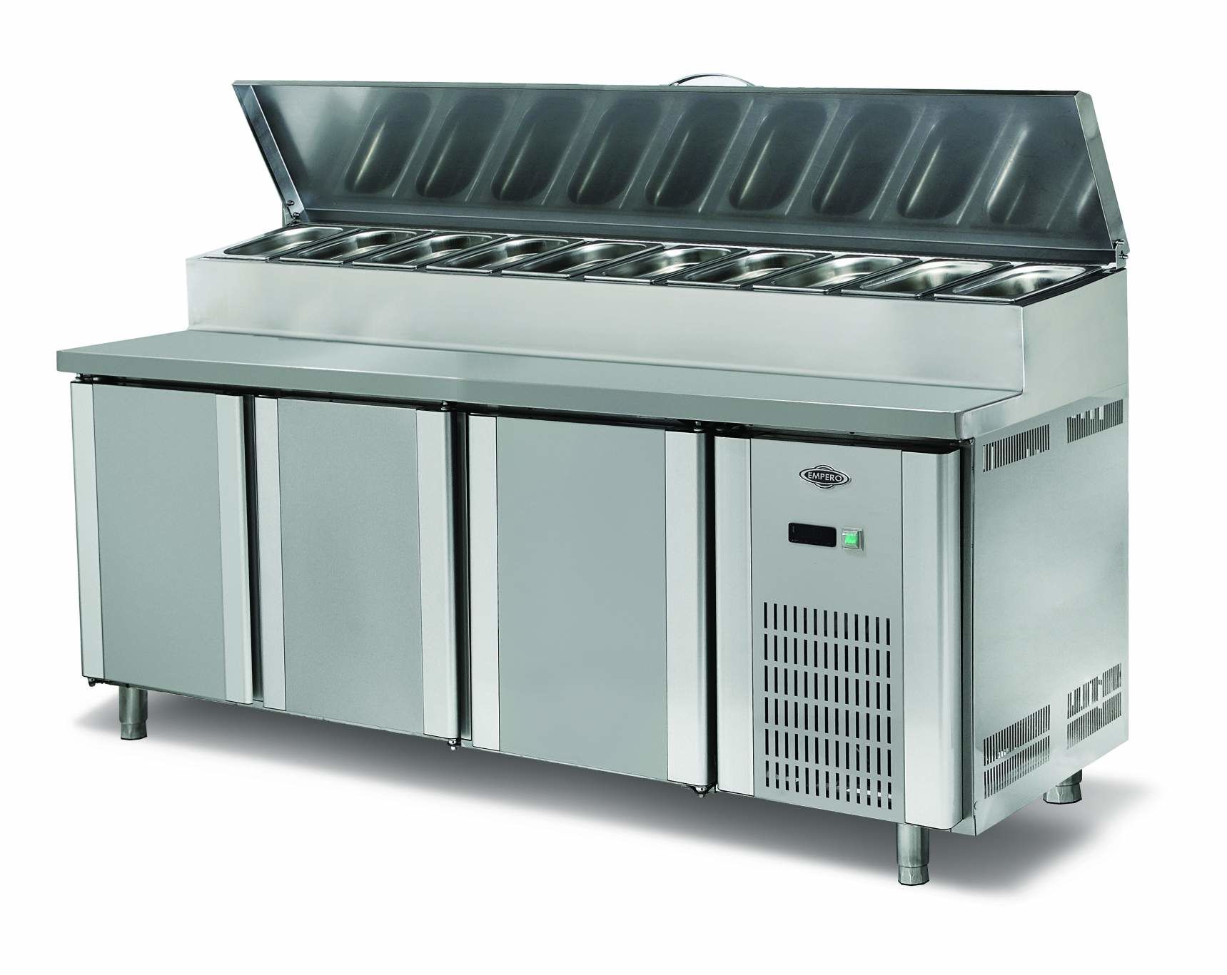 Empero EMP.200.70.01-PS 3 Kapılı Pizza Ve Salata Hazırlık Buzdolabı 500 lt 200x70x85/105 cm