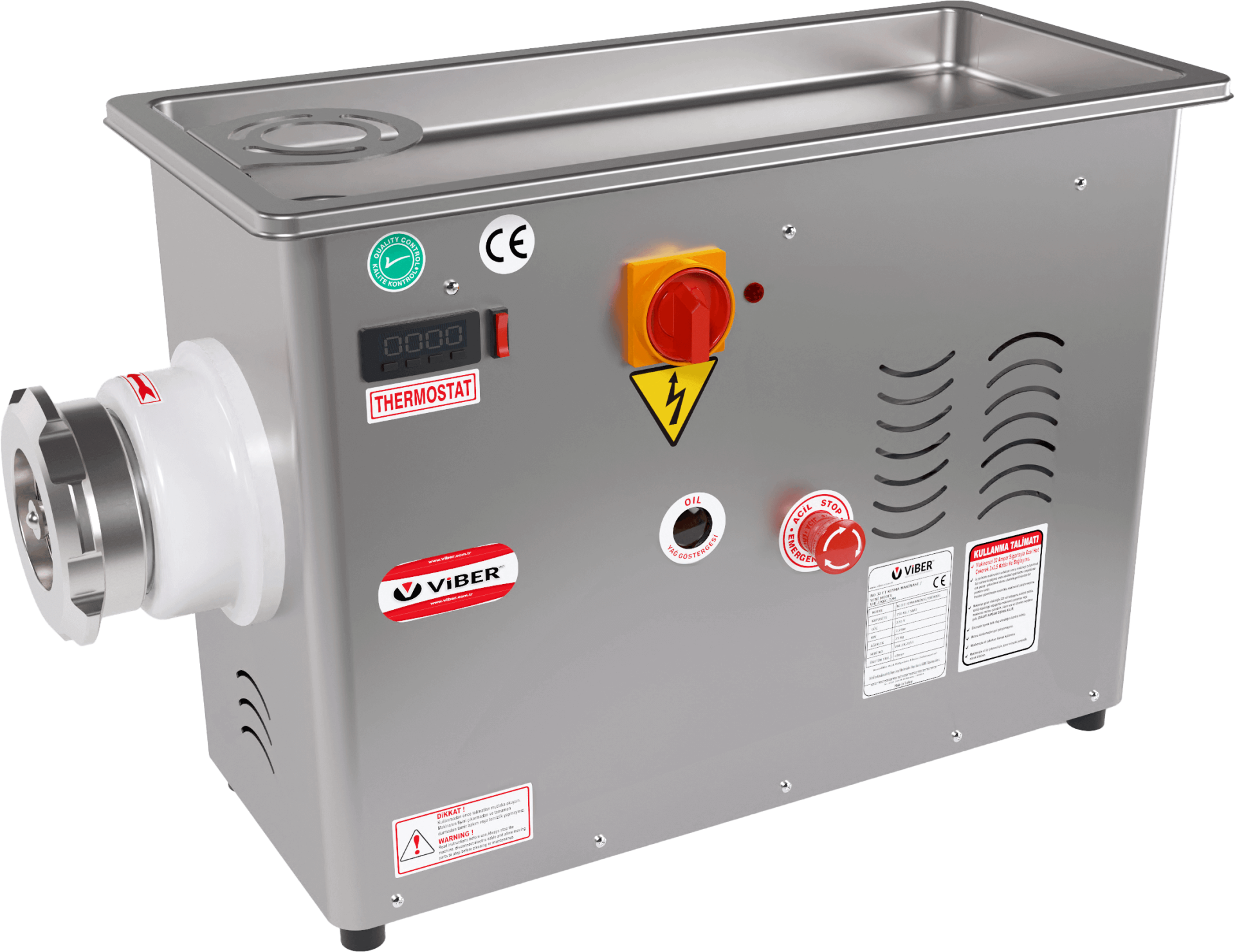 Viber No:32 Soğutmalı Et Kıyma Makinesi 220V VHE.SEKN.32M-S
