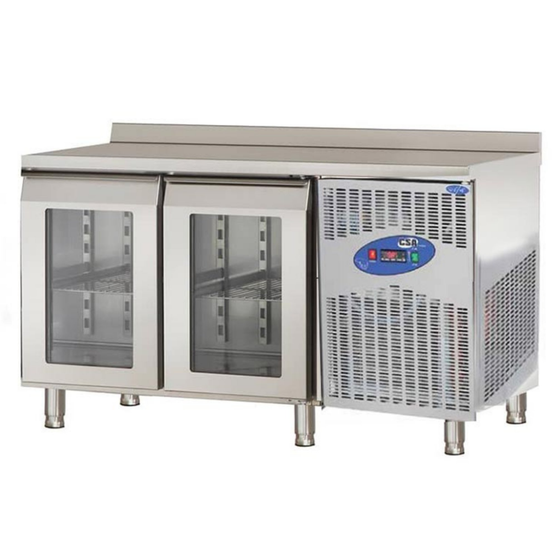 CSA Tezgah Tipi Buzdolabı 2 Cam Kapılı 281 L 141x70x85 cm CS.TEK.2.700.C