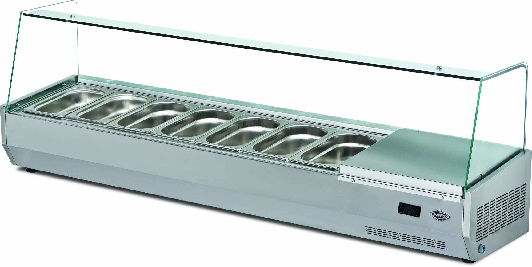 Empero EMP.160 Set Üstü Salad Bar 7 Adet GN 1/4-100 Kapasiteli 160x35x50 cm