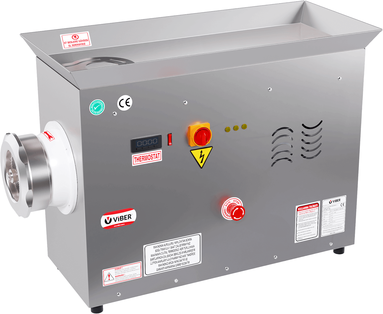 Viber No:42 Soğutmalı Et Kıyma Makinesi 380V VHE.SEKN.42T-S