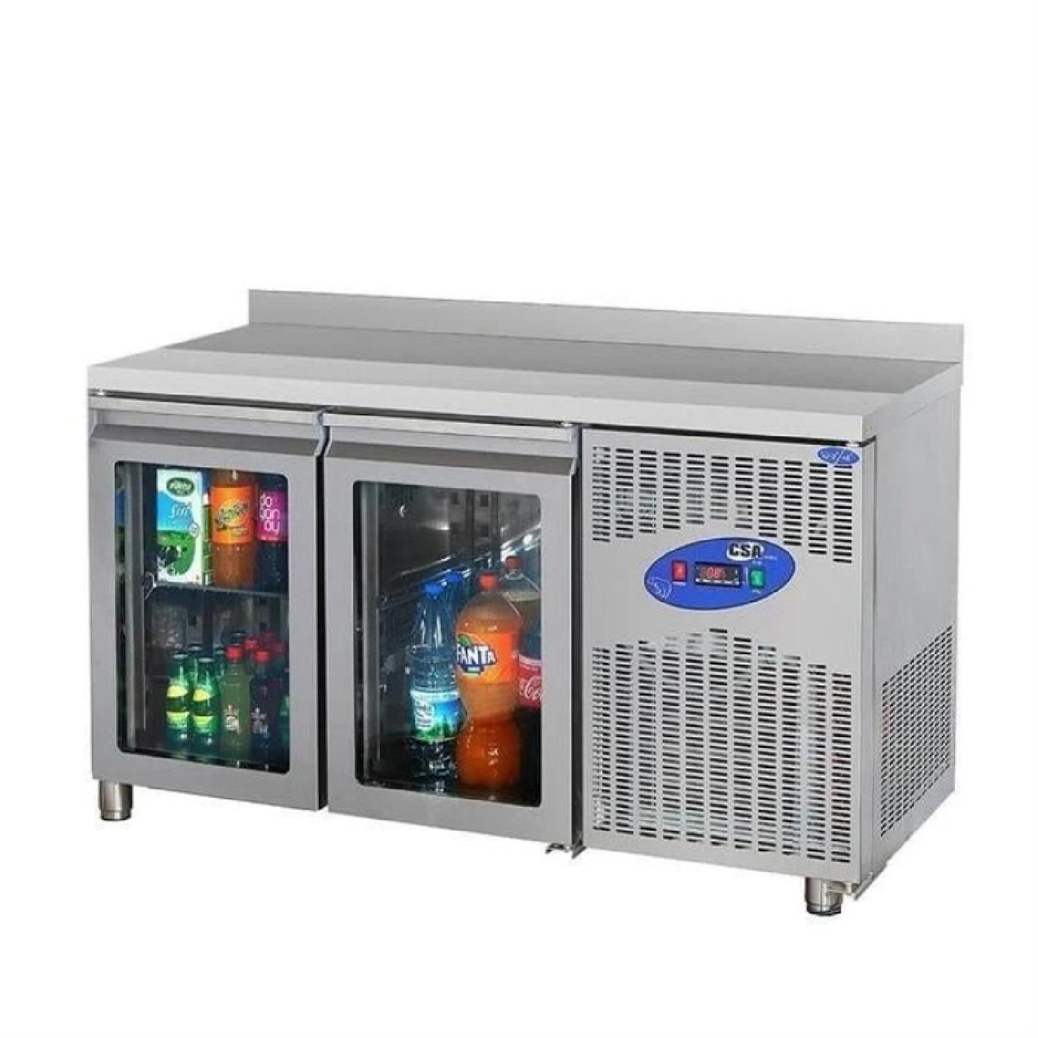 CSA CS.TEZ.2.700.C.160cm Tezgah Tipi Buzdolabı 2 Cam Kapılı 160×70 Cm 474 L 430 Kalite