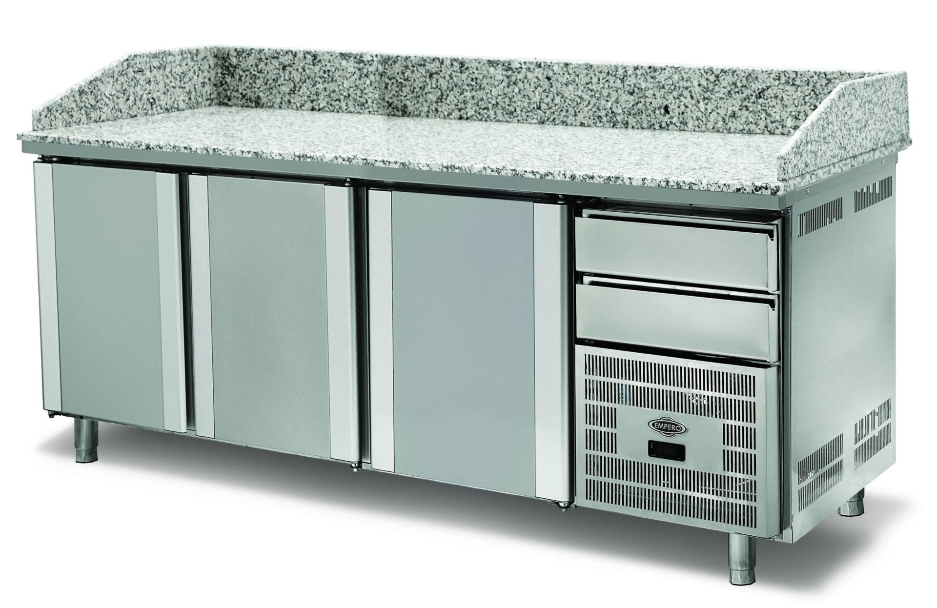 Empero EMP.210.80.01 Granit Tablalı 3 Kapılı Pizza Hazırlık Buzdolabı 500 lt 210x80x102 cm
